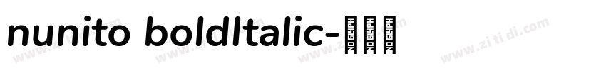 nunito boldItalic字体转换